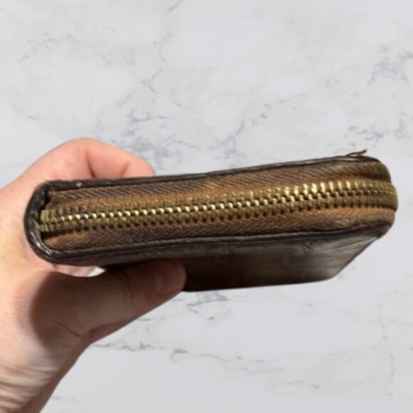 Michael Kors Brown Crocodile Embossed Zip Wallet ***REHAB*** - Picture 6 of 10